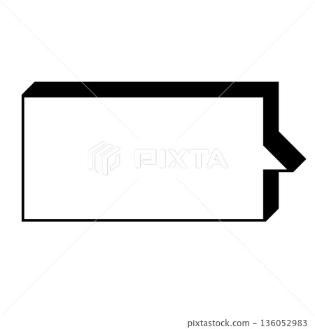 Simple speech bubble illustration, horizontal, square 136052983