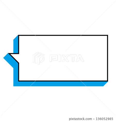 Simple speech bubble illustration, horizontal, square 136052985