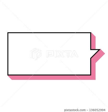Simple speech bubble illustration, horizontal, square 136052994