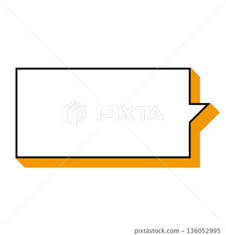 Simple speech bubble illustration, horizontal, square Simple speech bubble illustration, horizontal, square 136052995