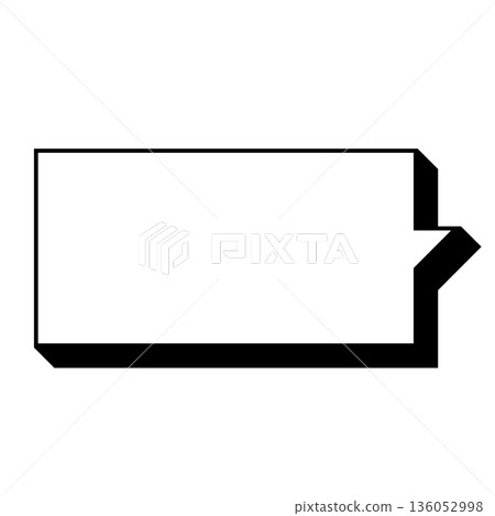 Simple speech bubble illustration, horizontal, square Simple speech bubble illustration, horizontal, square 136052998