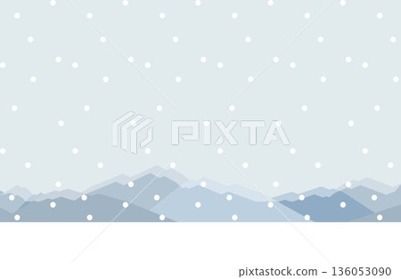 白雪皚皚的山景 136053090