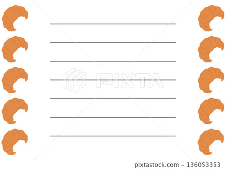 Croissant Letter Croissant Letter 136053353