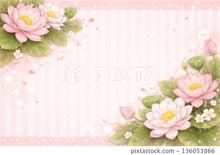 Lotus striped horizontal background 136053866