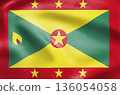 Grenada national flag with red green yellow and nutmeg symbol. 136054058