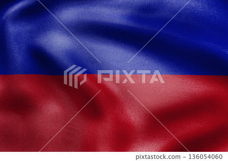 Haiti civil flag with blue and red horizontal stripes 136054060