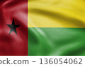 Guinea Bissau national flag with red yellow green and black star 136054062