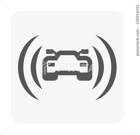 Self-Driving Car Vector Icon Self-Driving Car Vector Icon 136054281