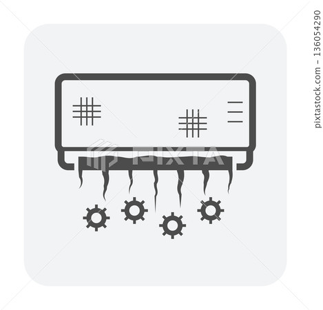 Dirty Air Conditioner Icon 136054290