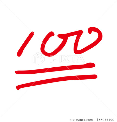 手寫的100分，表示滿分 136055590