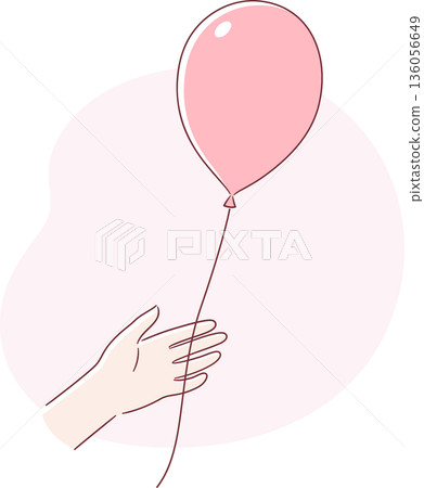 Let it go, hand releasing a balloon 136056649