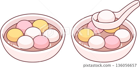 Tangyuan traditional Chinese rice ball dessert 136056657