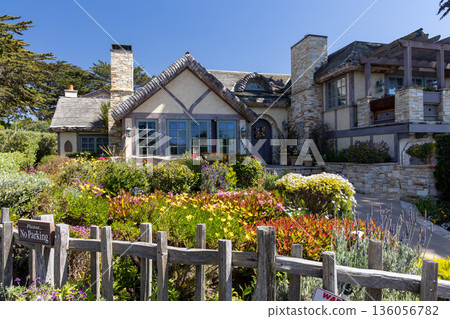 Oceanfront houses in Carmel by the Sea Oceanfront houses in Carmel by the Sea 136056782