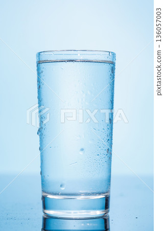 A simple and clear glass of pure water A simple and clear glass of pure water 136057003
