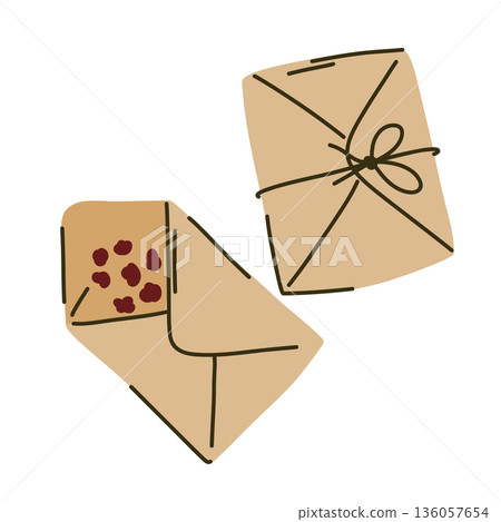Spring planting seeds in eco-friendly paper envelopes, tied with jude rope, windowsill gardening, garden seed planting 136057654