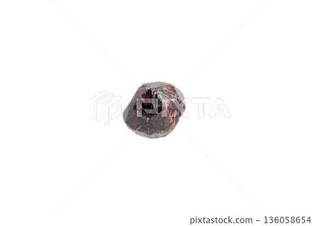 garnet mineral stone macro on white background garnet mineral stone macro on white background 136058654