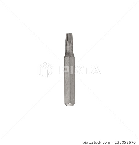 Iron bit for screwdriver and drill on Isolated on a white background 136058676