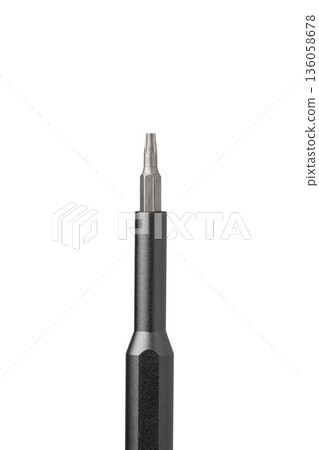 Iron bit with screwdriver on Isolated on white background Iron bit with screwdriver on Isolated on white background 136058678