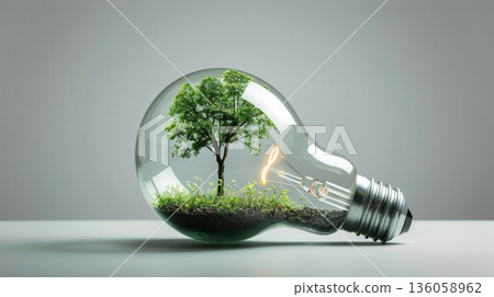 Renewable Energy Sources Advertising Concept 136058962