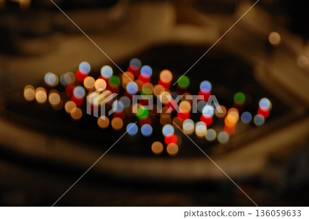 Lights scattered across the park at night 136059633