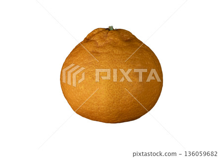 Sumo citrus orange fruit isolated bright textured sweet juicy mandarin 136059682