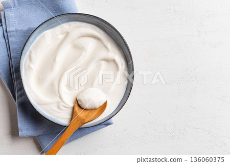 Bowl of Greek Yogurt Bowl of Greek Yogurt 136060375