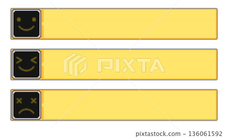 Digital face caption base (yellow) 136061592