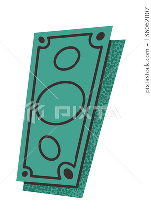 Money cash for payment sticker 136062007