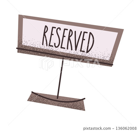 Reserved table board restaurant service 136062008