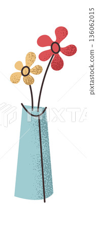 Flowers in vase restaurant decoration 136062015