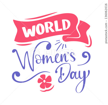 World Women Day greeting label World Women Day greeting label 136062016