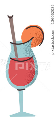 Cocktail drink restaurant menu sticker Cocktail drink restaurant menu sticker 136062023