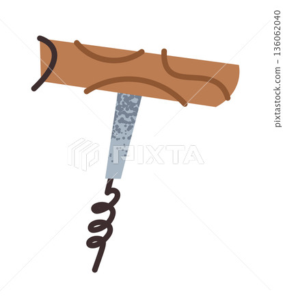 Corkscrew wine bottle opener sticker Corkscrew wine bottle opener sticker 136062040