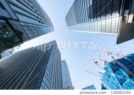 Urban landscape with a large construction site 136062240