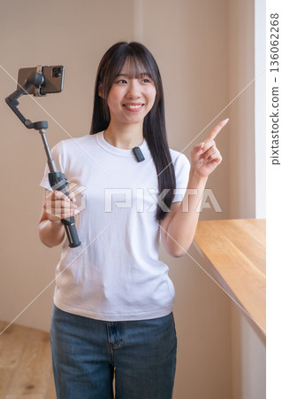 Action camera, live streaming, wireless microphone, streaming, video streaming, soothing, older sister type, younger sister type 136062268