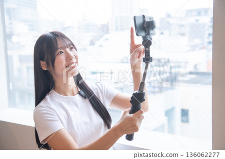 Action camera, live streaming, wireless microphone, streaming, video streaming, soothing, older sister type, younger sister type 136062277