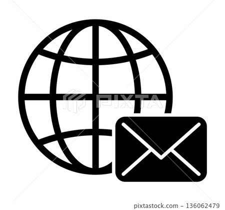 Network and email icons 136062479