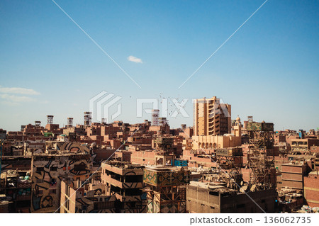 View of Manshiyat Naser District Known as Garbage City in Egypt 136062735