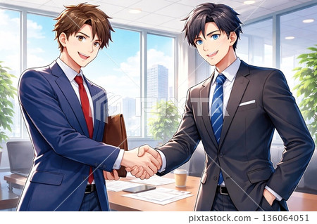 Business man shaking hands Business man shaking hands 136064051