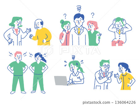 Stress and conflict in the medical field_Color 136064226