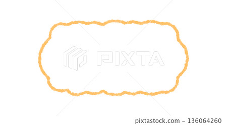 Groovy crayon outline wavy rectangle border in playful retro style. Abstract doodle frame element with chalk detail and y2k pop graphic background for vintage design concepts. Groovy crayon outline wavy rectangle border in playful retro style. Abstract doodle frame element with chalk detail and y2k pop graphic background for vintage design concepts. 136064260