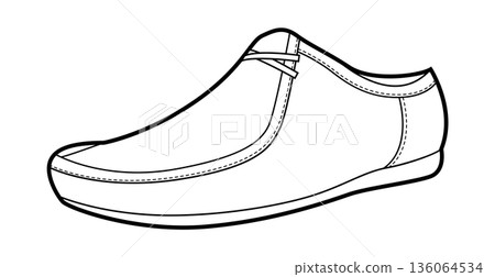 mule shoe women single line. Rounded toe slip on footwear for weekend errands everyday wear. Technical fashion  136064534