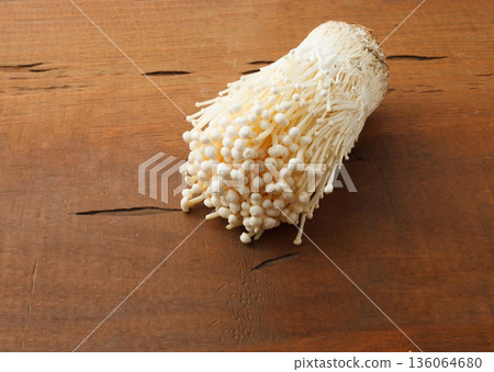 Enoki mushrooms studio shot Enoki mushrooms studio shot 136064680