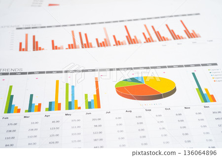 chart or graph paper. Financial, account, statistics and business data. chart or graph paper. Financial, account, statistics and business data. 136064896