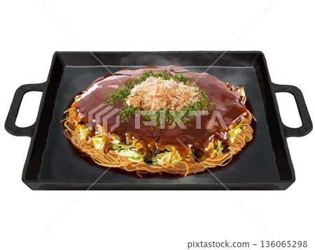 廣島燒（配綠海苔和鰹魚片） 136065298