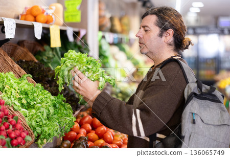 European chooses a salad 136065749