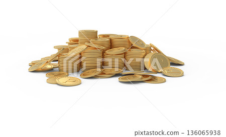 Point activity image: Stacked gold coins CG Point activity image: Stacked gold coins CG 136065938