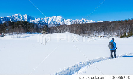 中山高原雪地健行（北阿爾卑斯山景色） 136066208