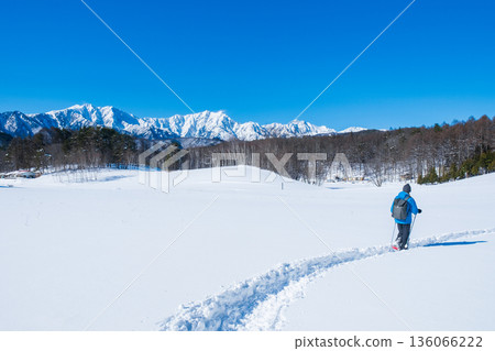 中山高原雪地健行（北阿爾卑斯山景色） 136066222