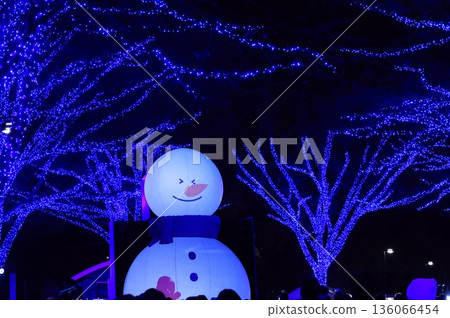 東京澀谷藍洞的藍色燈光 136066454